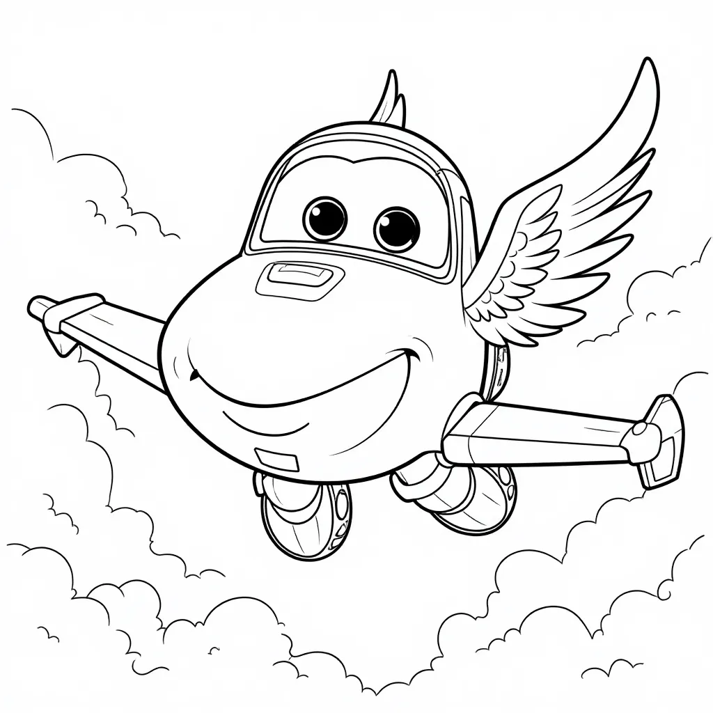 super wings صفحات التلوين