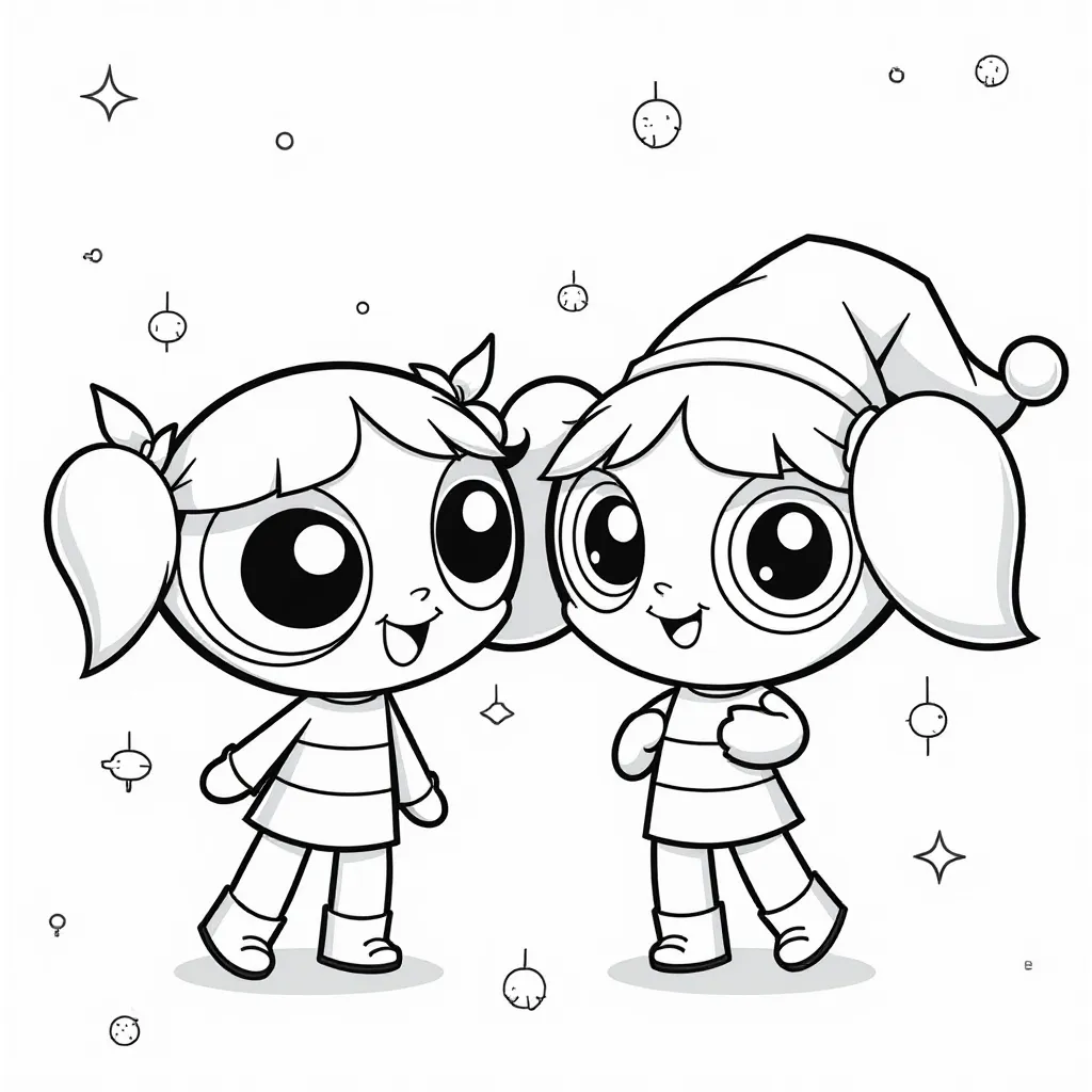 Powerpuff Girls Christmas صفحات التلوين