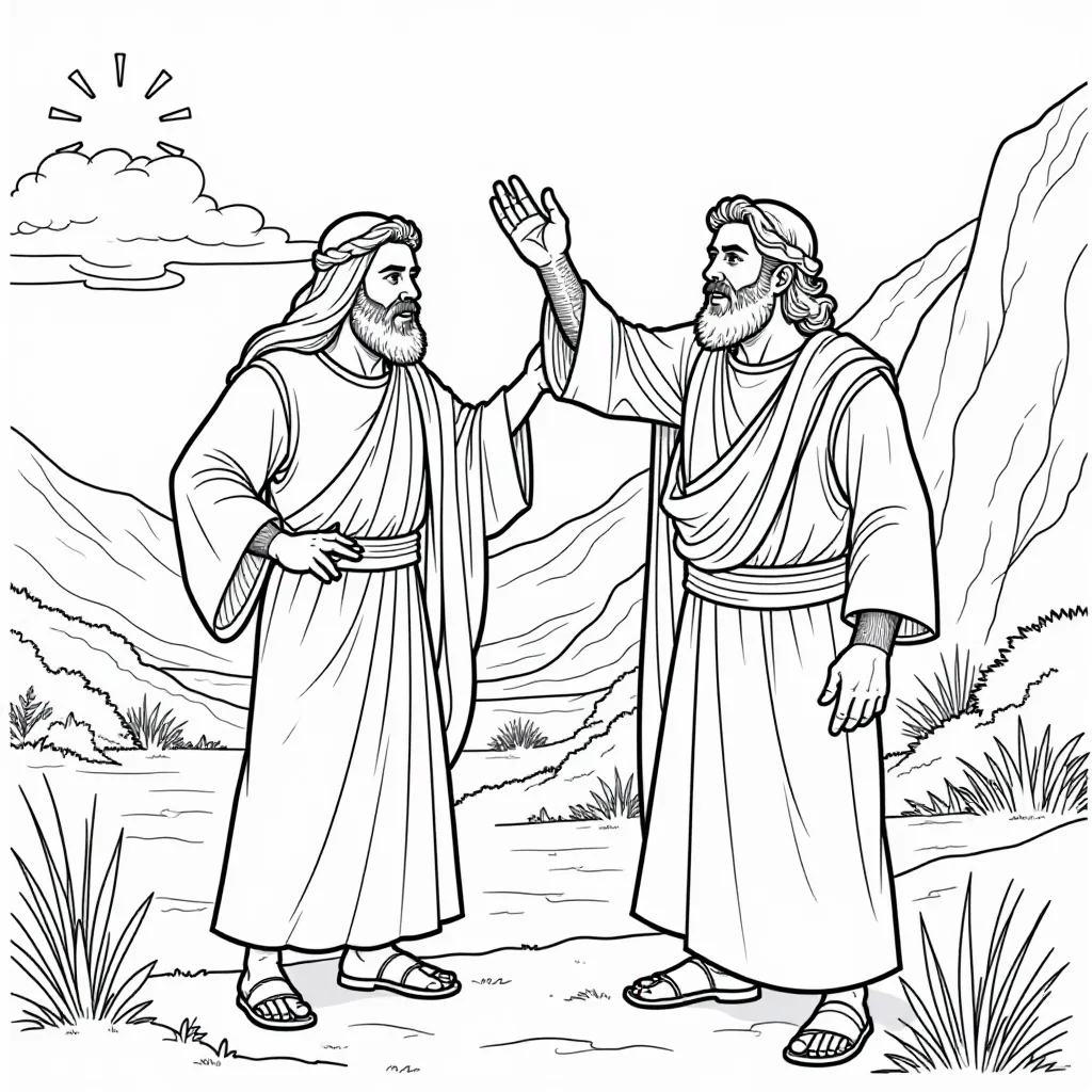 The Israelites celebrating David's victory صفحات التلوين