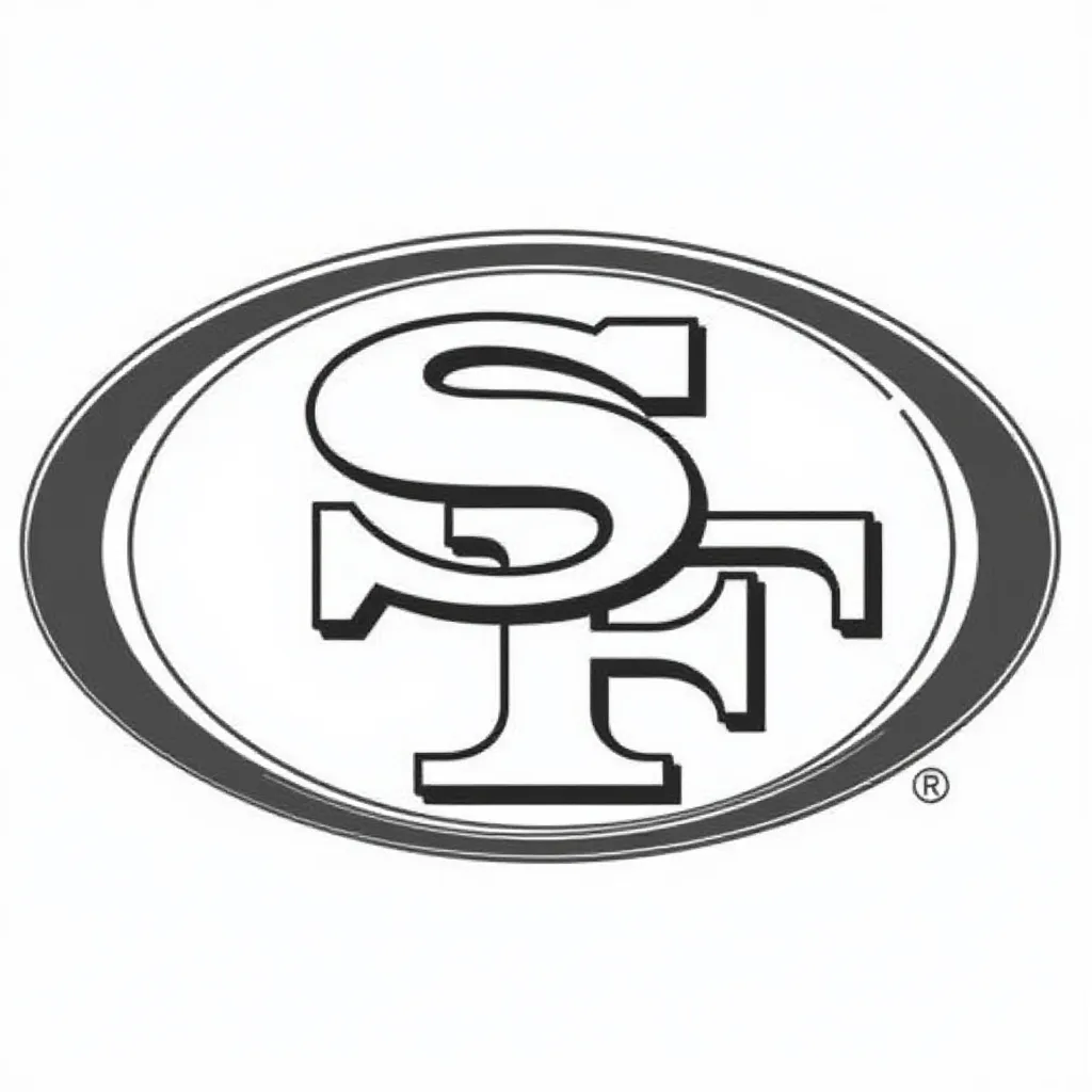 49ers logo Páginas para Colorear