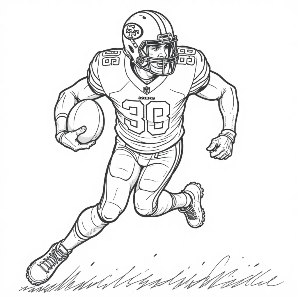49ers running back Páginas para Colorear