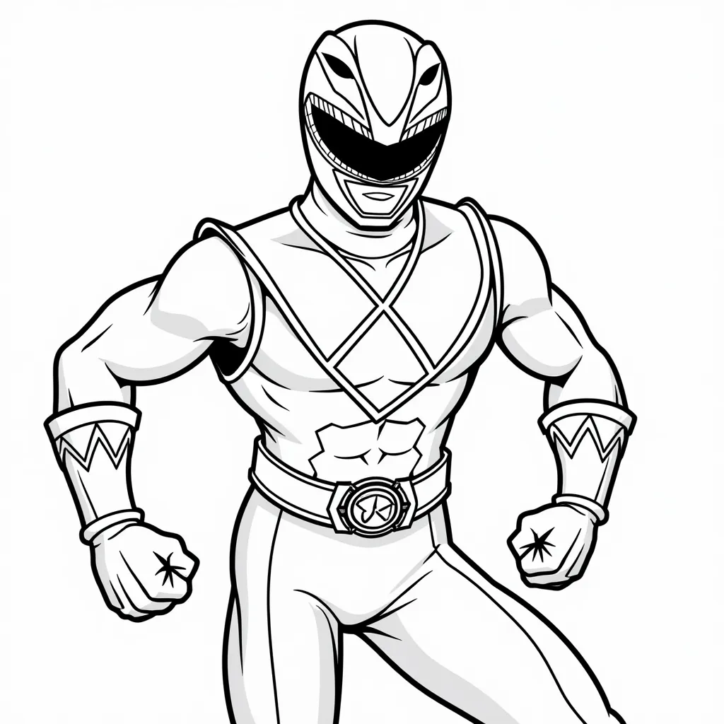 green ranger coloring pages