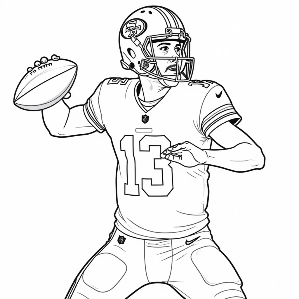 49ers quarterback Páginas para Colorear