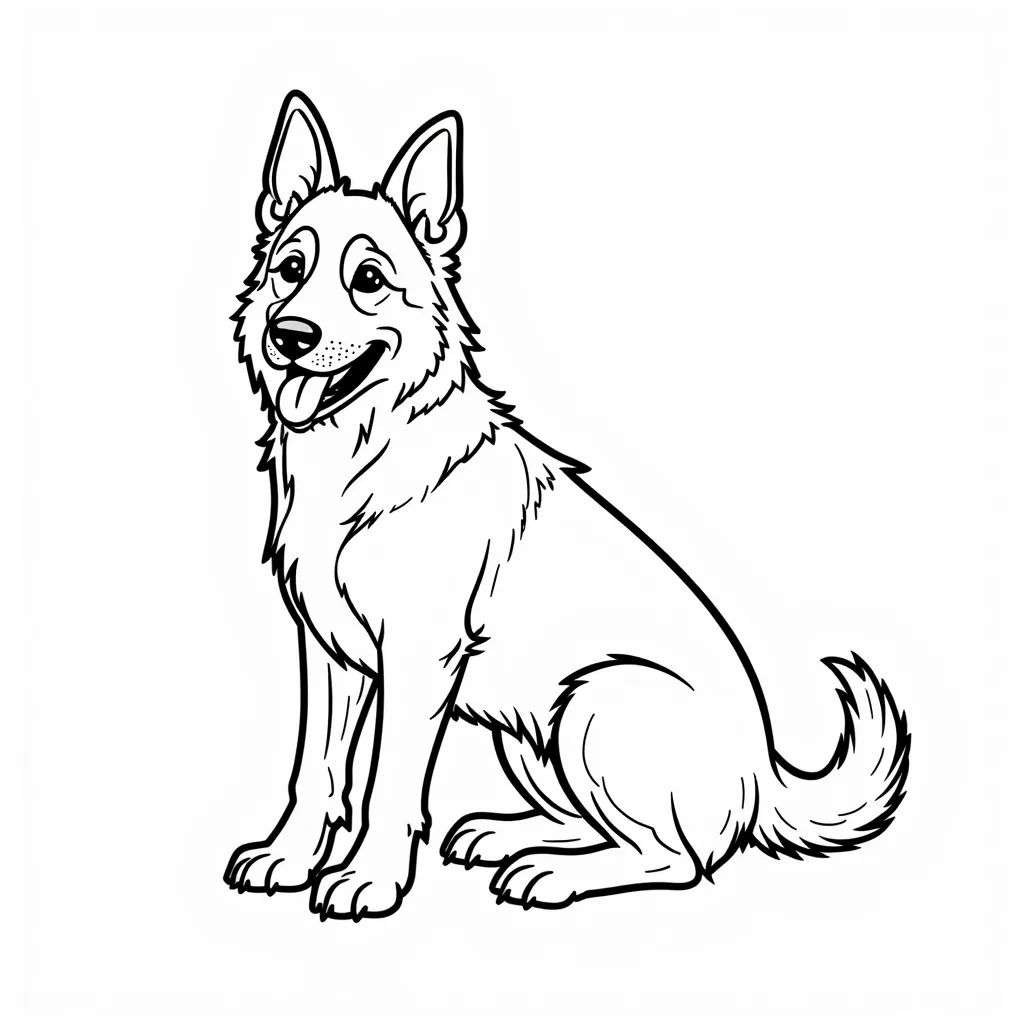 german shepherd coloring pages