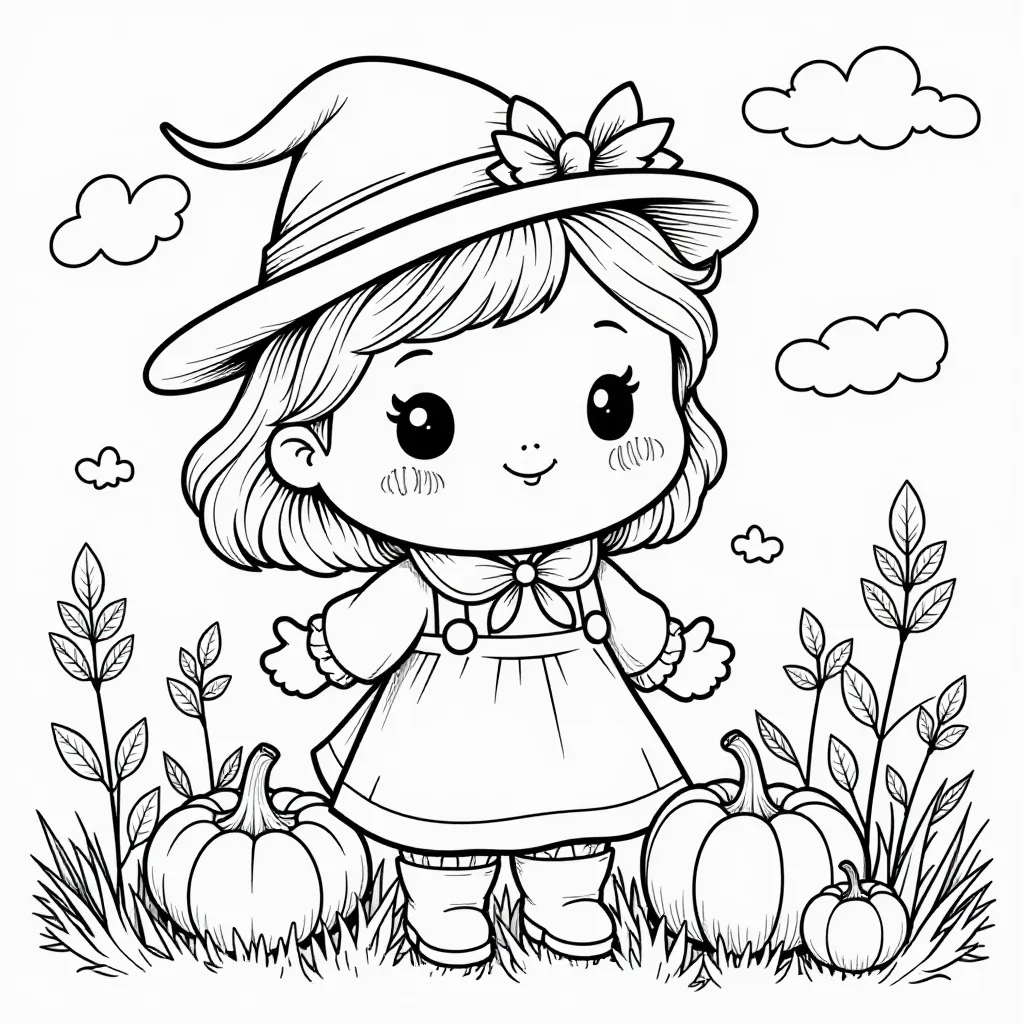 My Melody Autumn Harvest صفحات التلوين