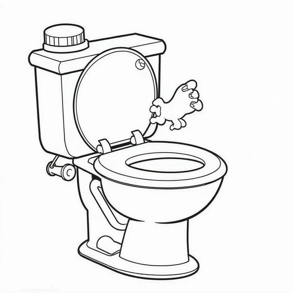 Skibidi Toilet with Camera Man صفحات التلوين