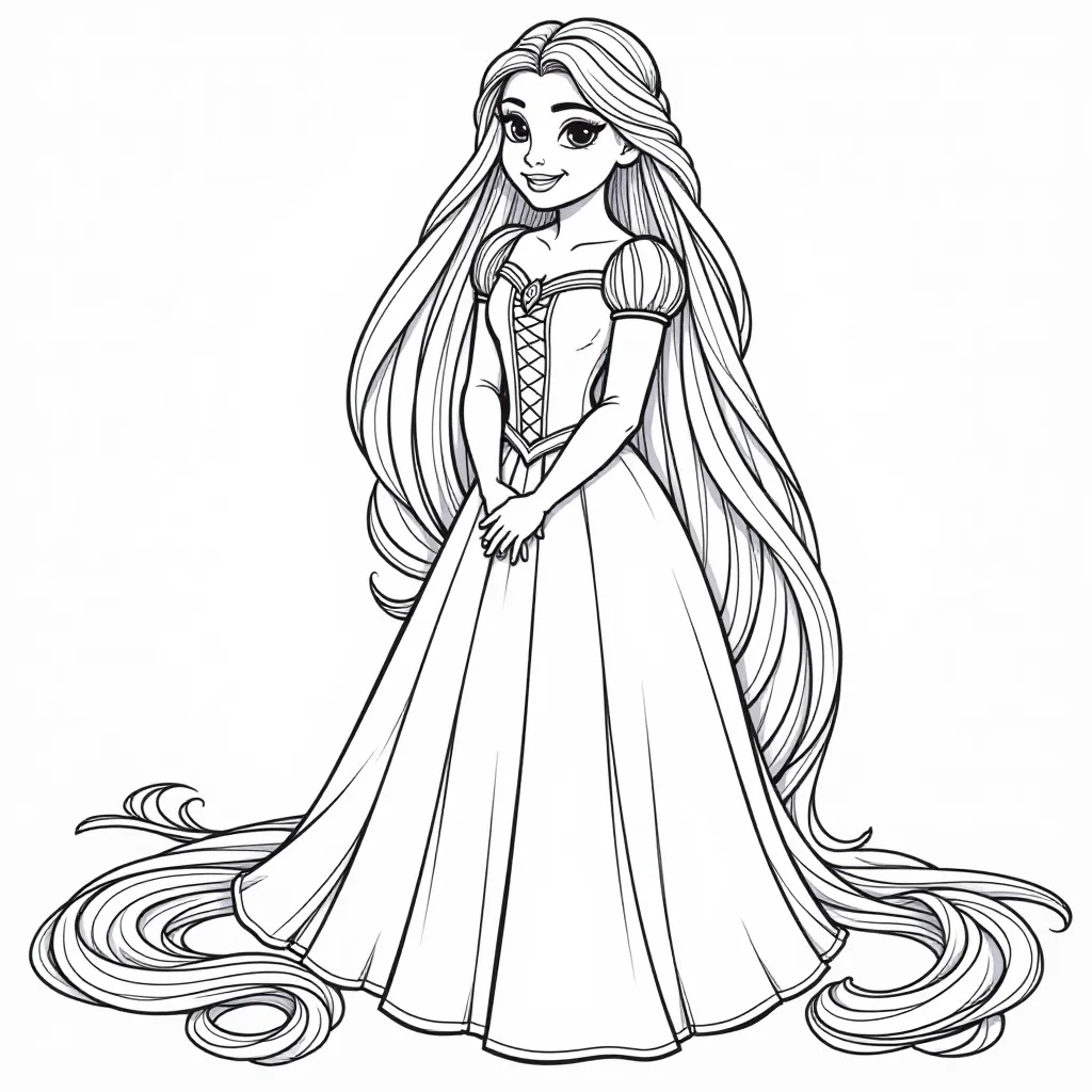 Rapunzel Painting صفحات التلوين