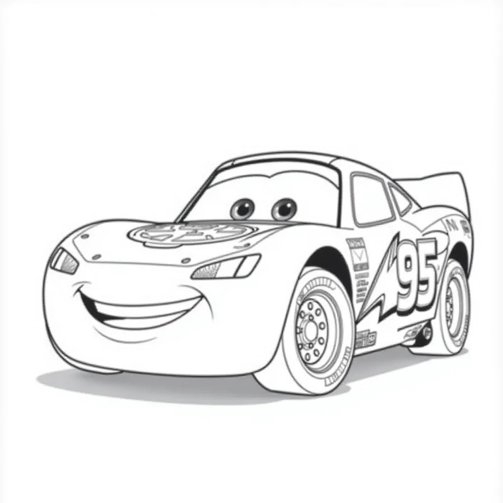 Lightning McQueen Posing صفحات التلوين