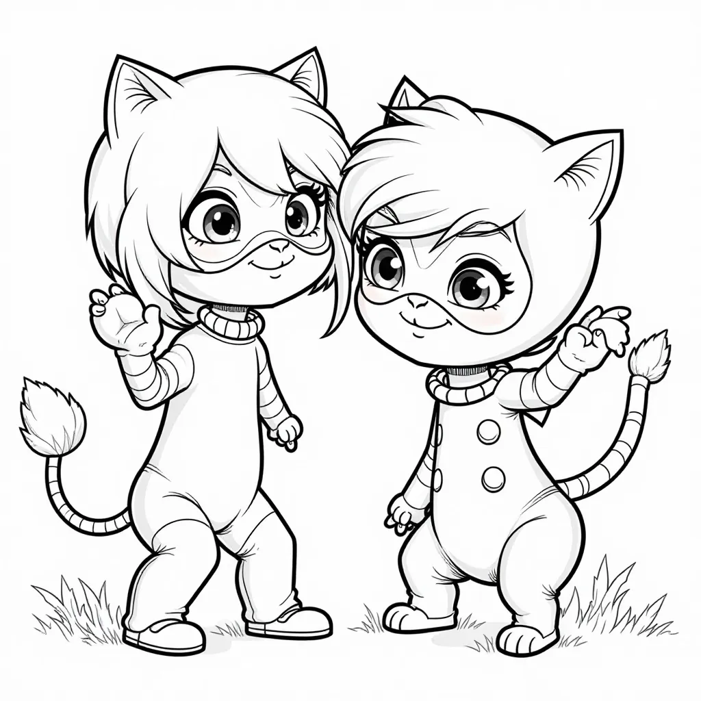 Ladybug and Cat Noir Together HD صفحات التلوين
