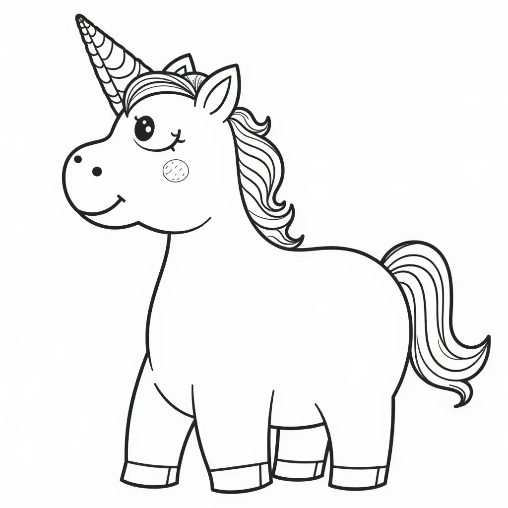 Unicorn Academy Logo صفحات التلوين