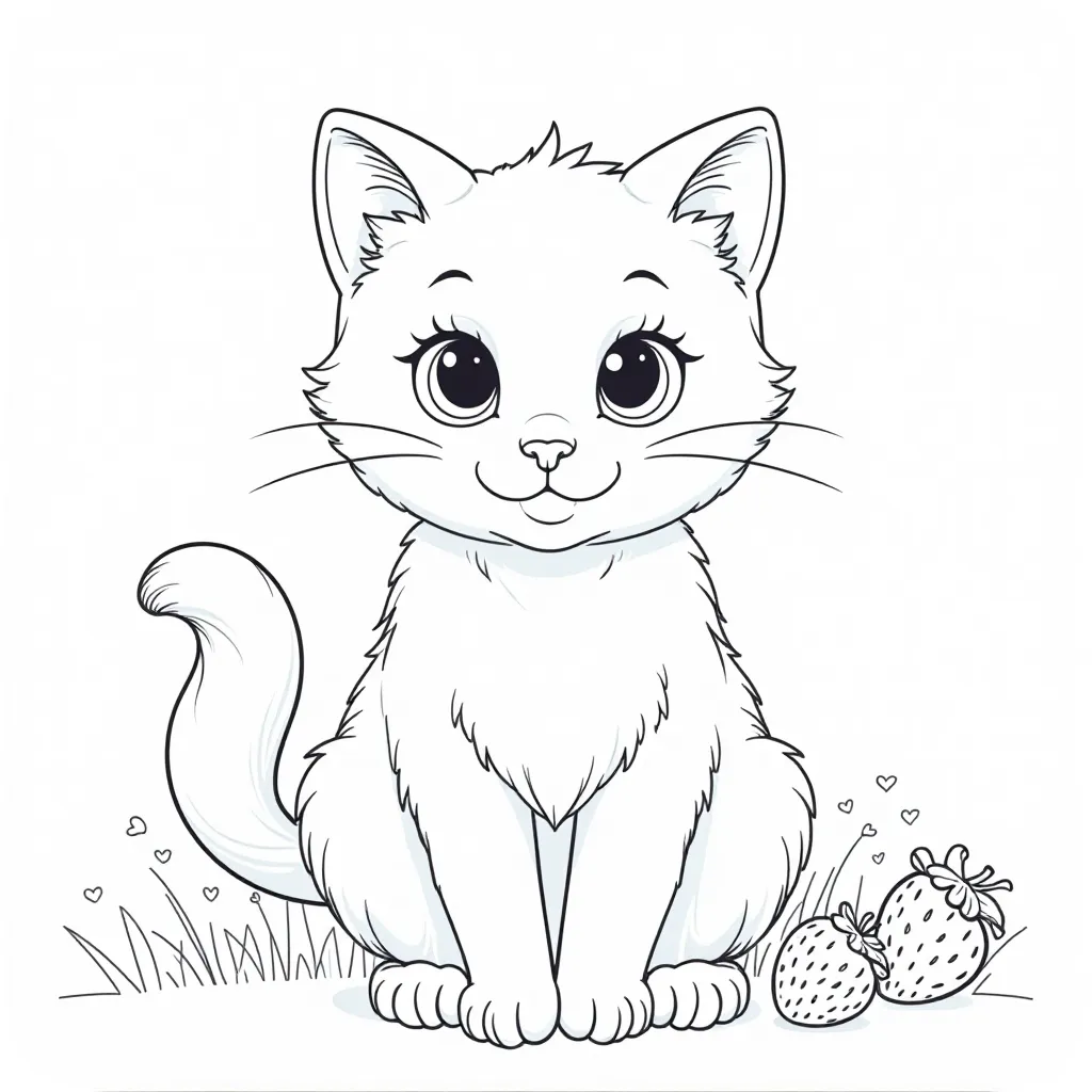 草莓猫 صفحات التلوين
