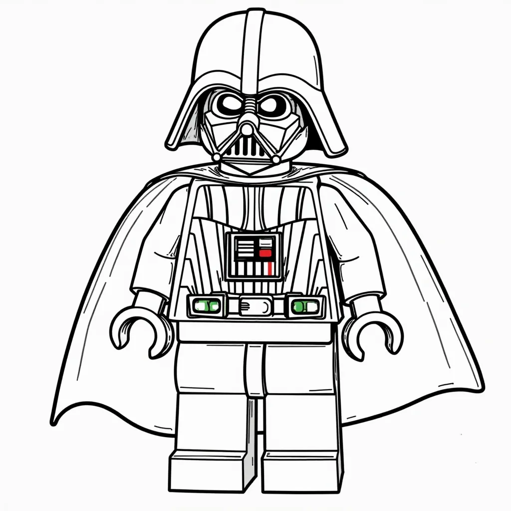 LEGO Star Wars Darth Vader صفحات التلوين