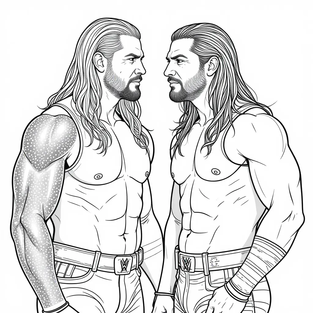wwe roman reigns vs AJ Styles صفحات التلوين