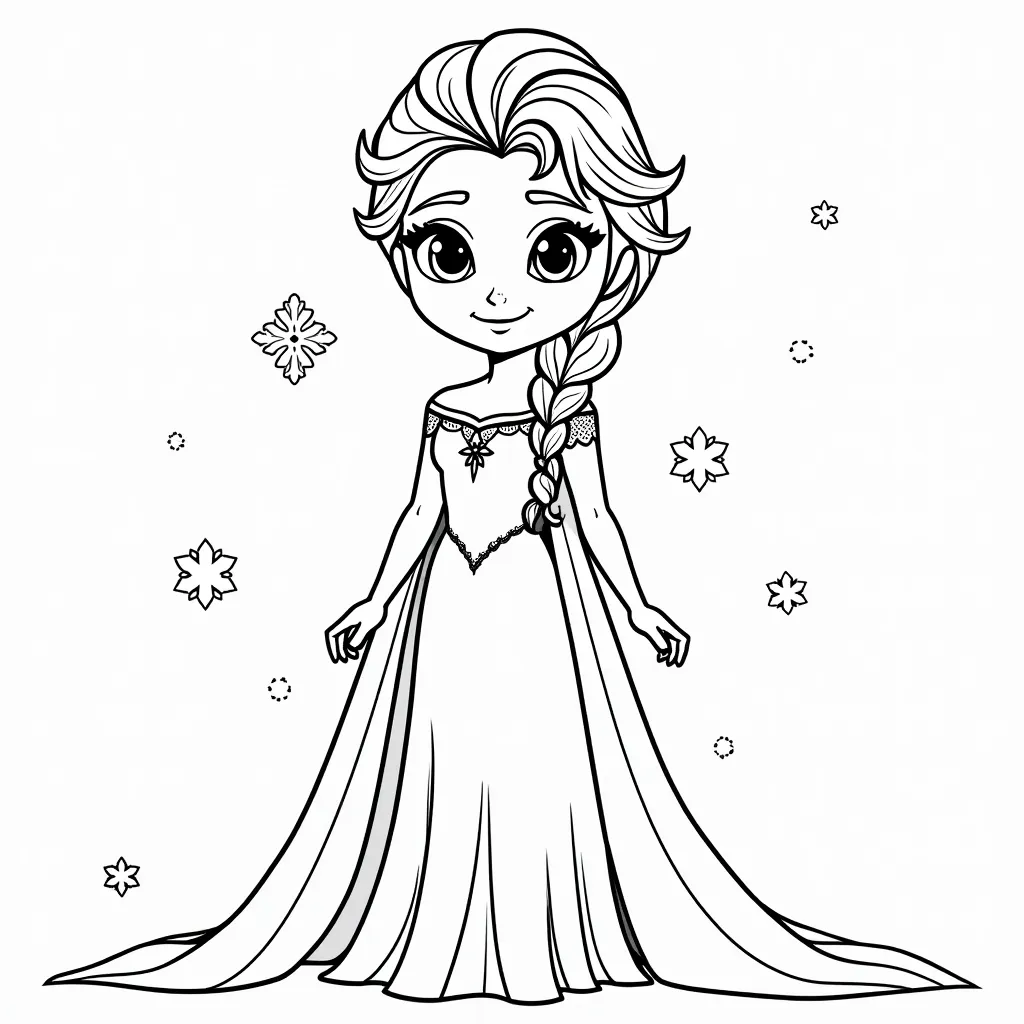 Elsa With Colorful coloring pages