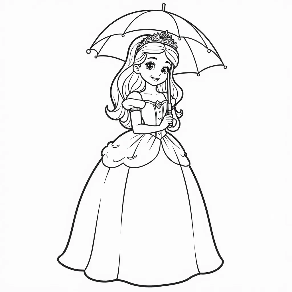أميرة ذات مظلة كبيرة