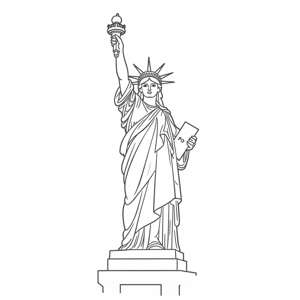 statue of liberty  صفحات التلوين
