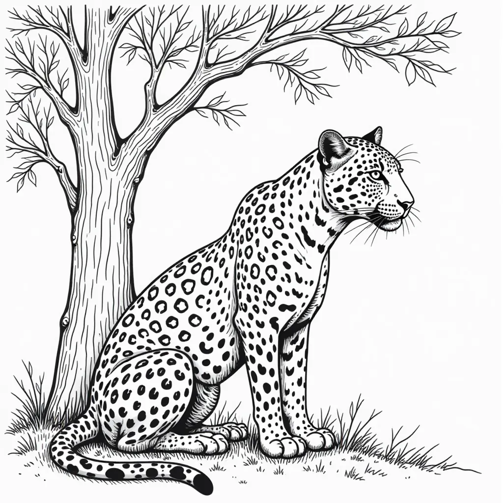 نمر في شجرة
