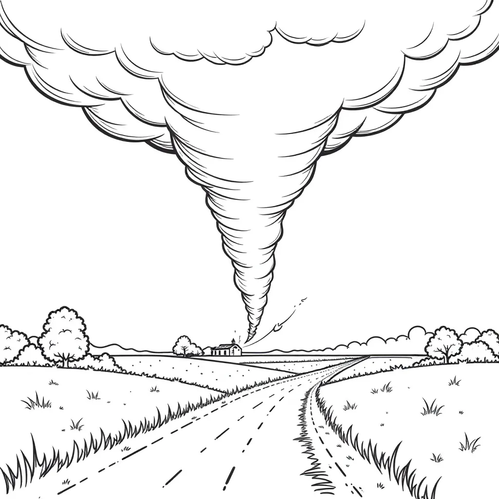 tornado with country صفحات التلوين