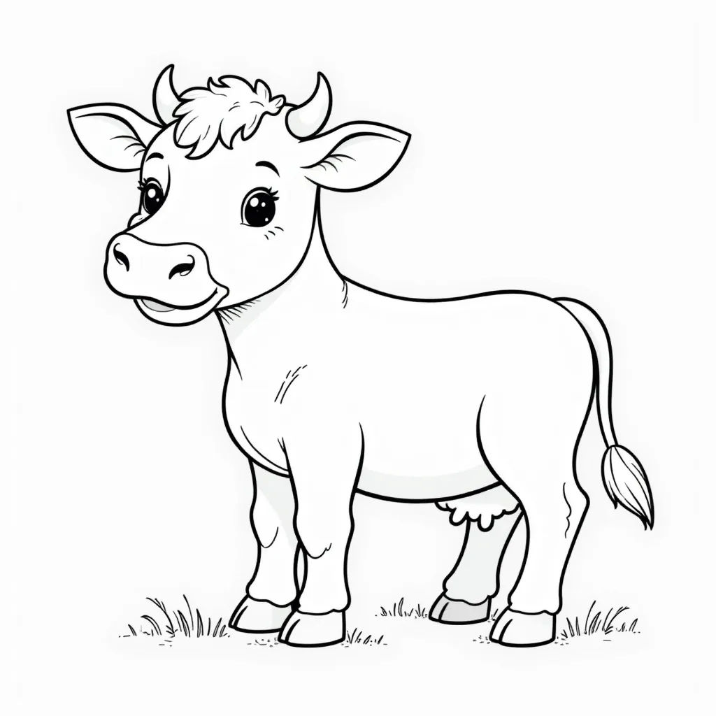 Highland Cow Calf  صفحات التلوين