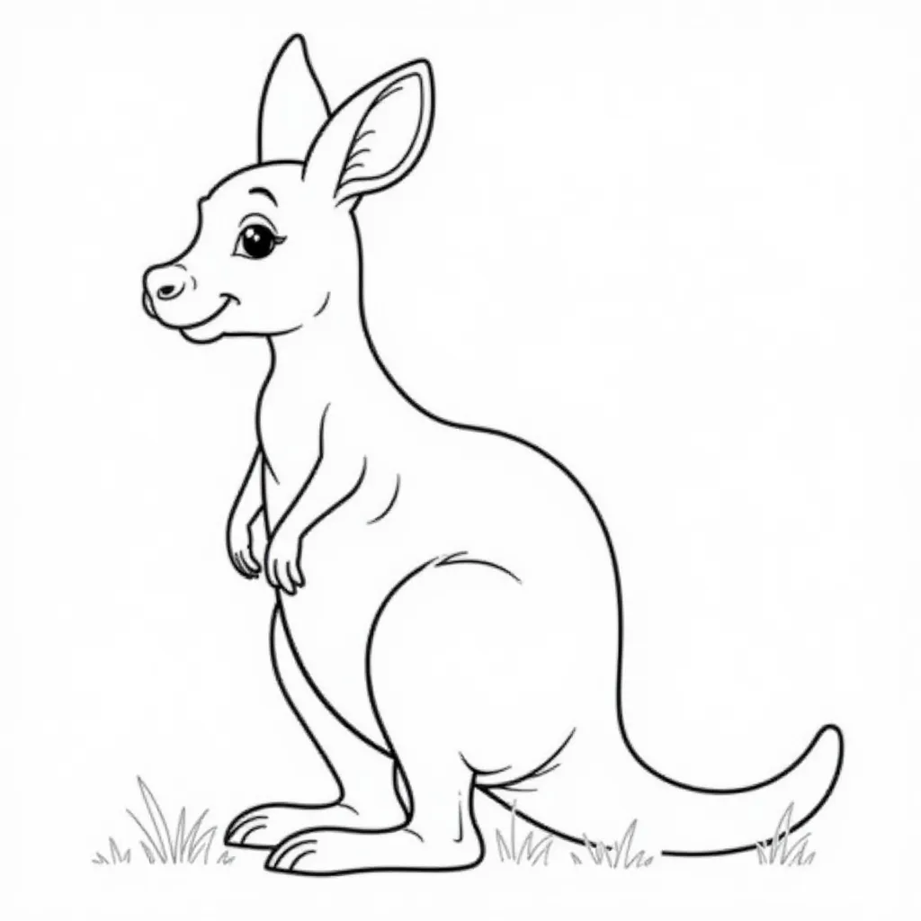 kangaroo صفحات التلوين