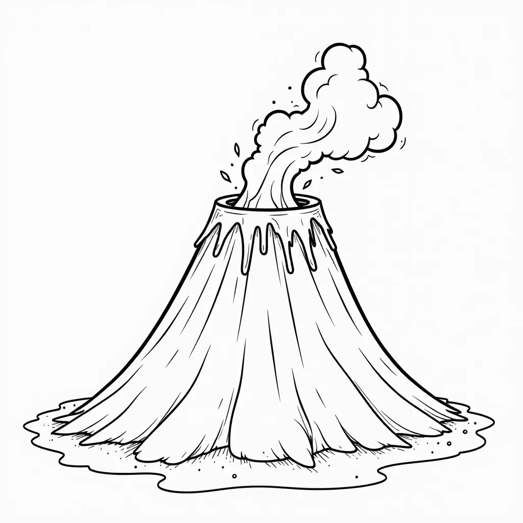 volcano صفحات التلوين