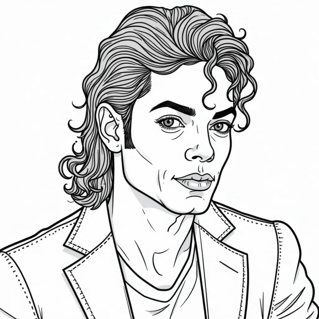 michael jackson Páginas para Colorear