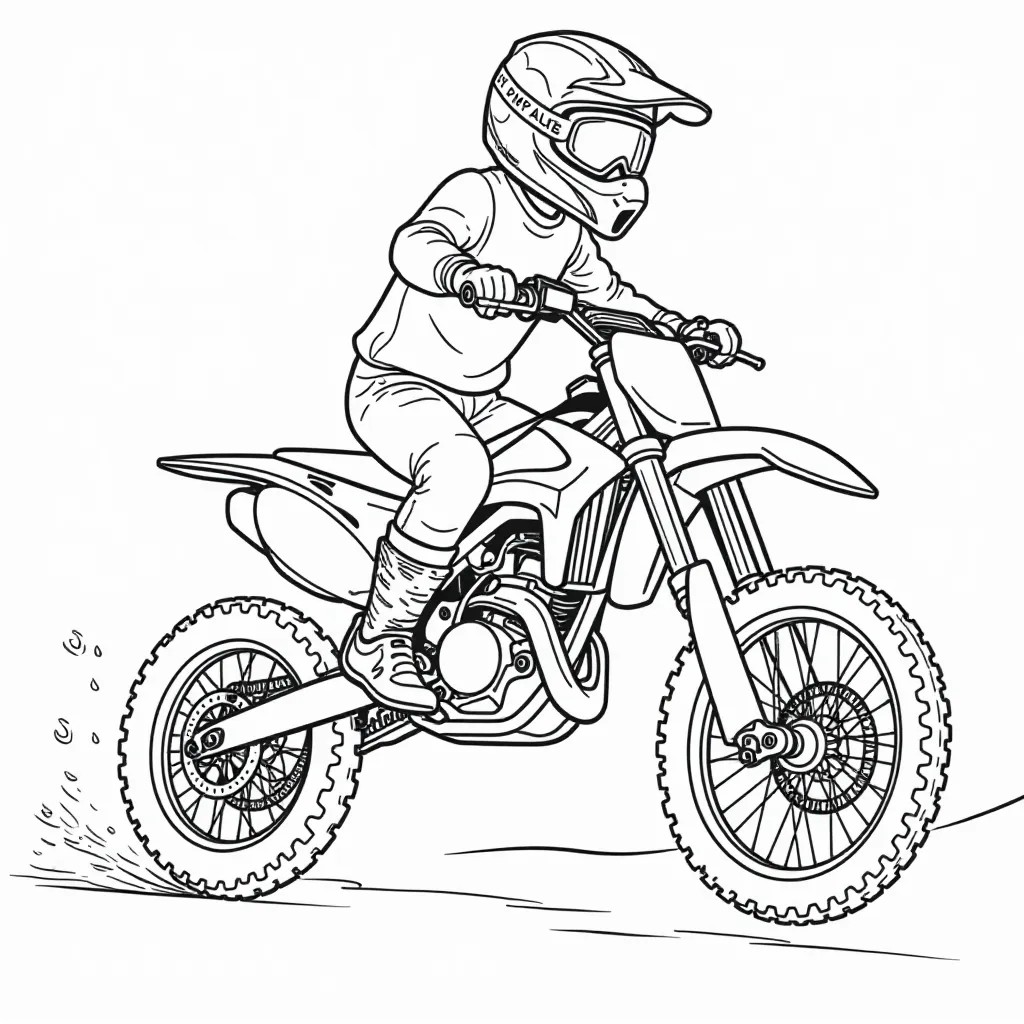 dirt bike صفحات التلوين