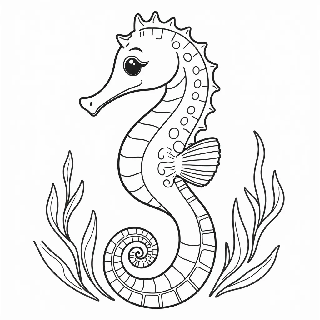 seahorse صفحات التلوين