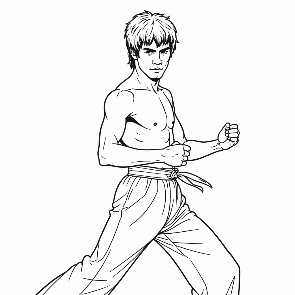 Bruce Lee صفحات التلوين