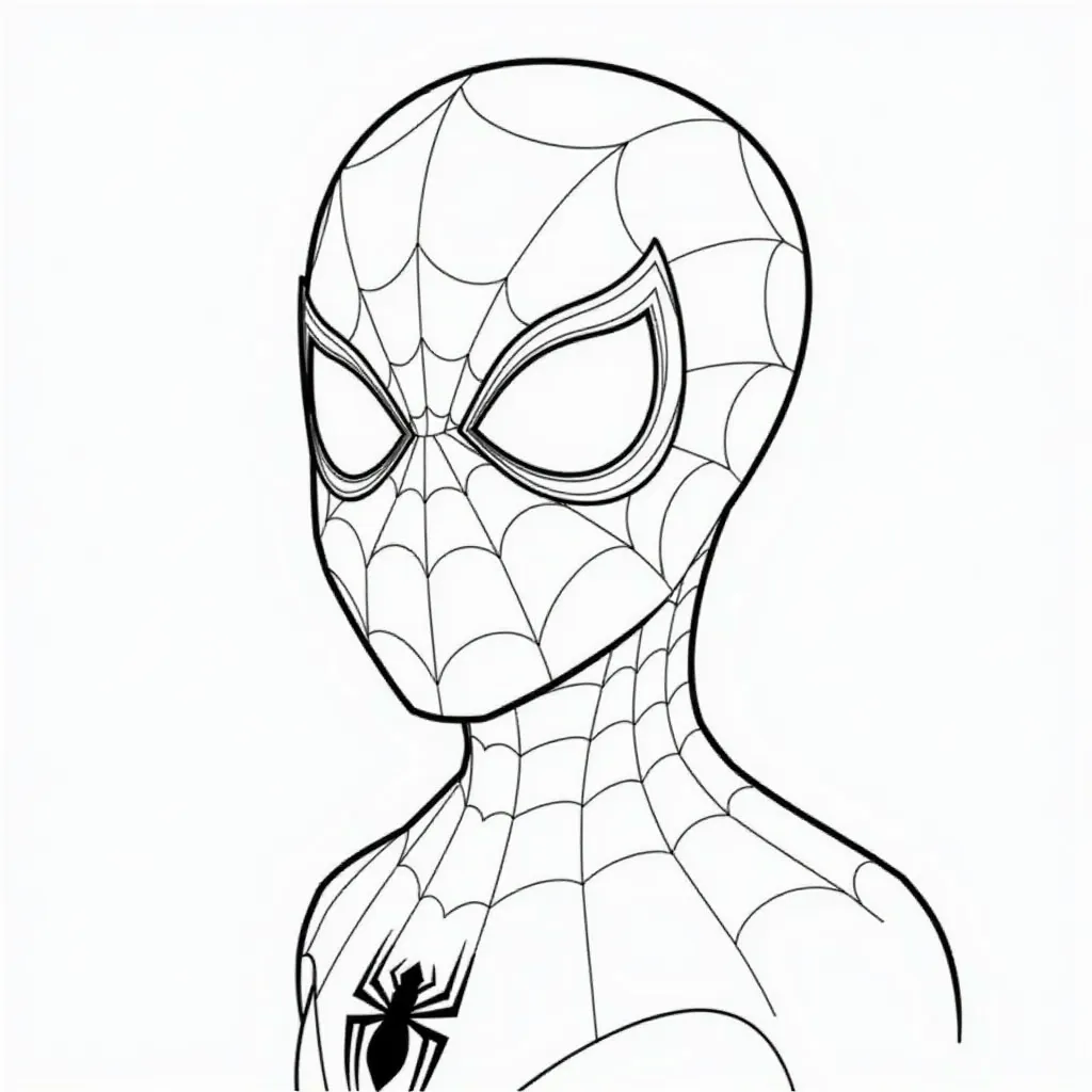 ghost spider on spider man head صفحات التلوين