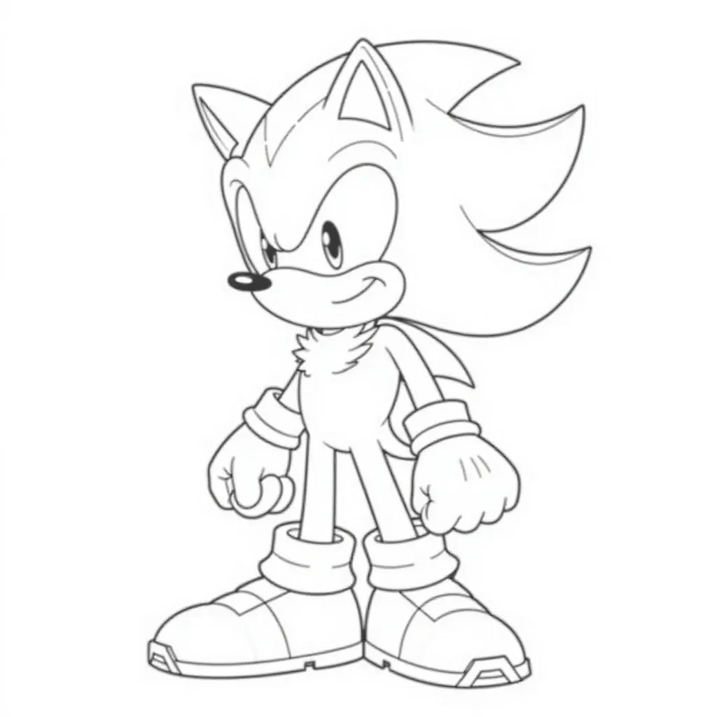 shadow the hedgehog  صفحات التلوين