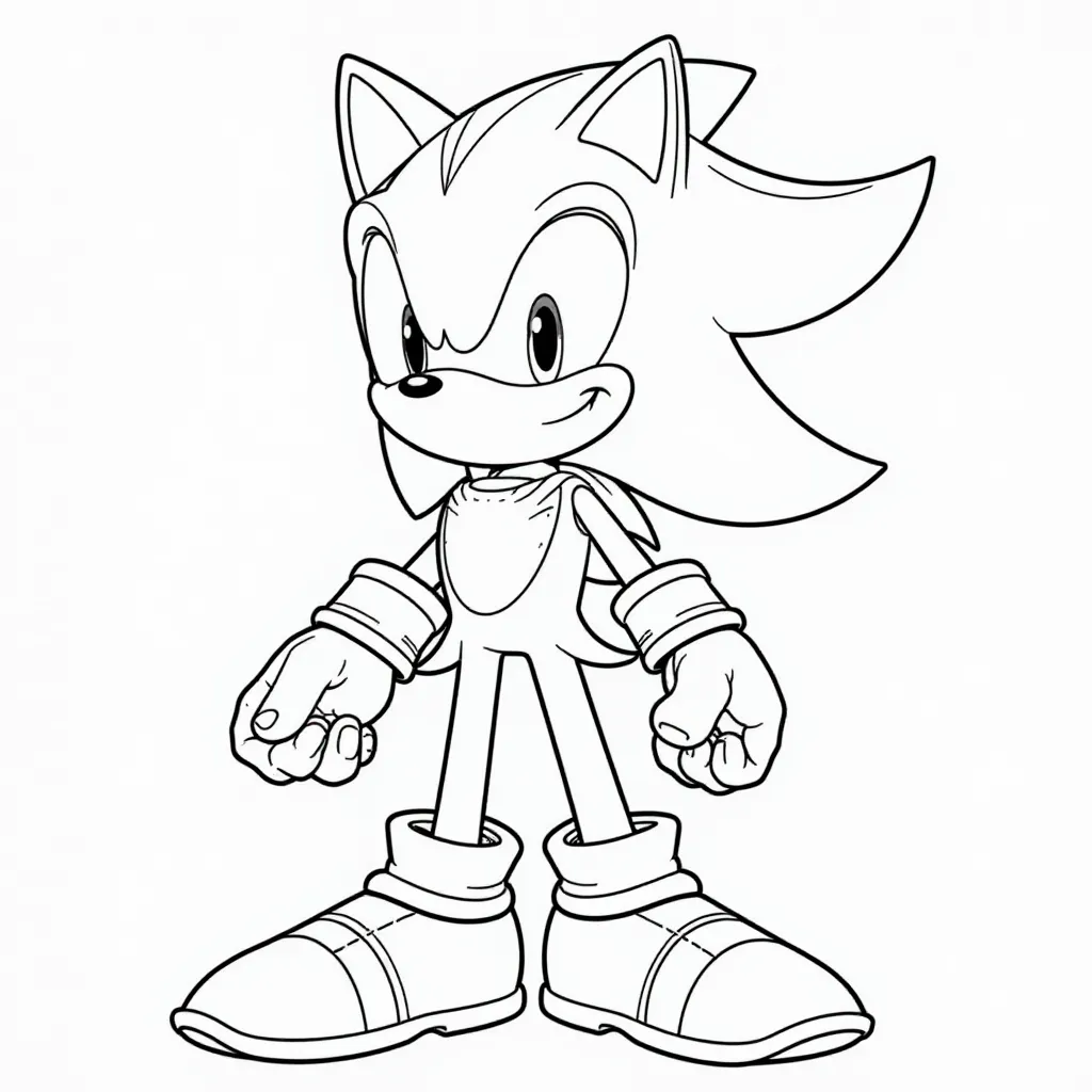 shadow the hedgehog HD صفحات التلوين