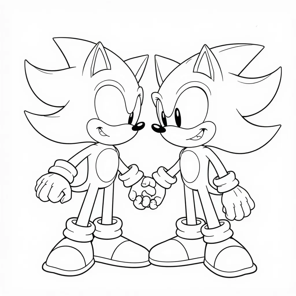 sonic and shadow صفحات التلوين