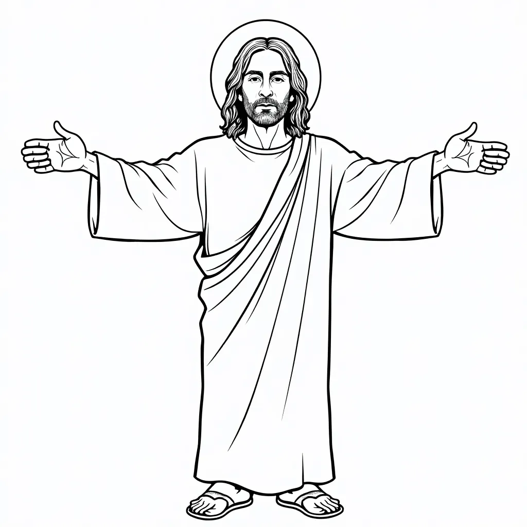 john lennon posing as jesus with arms open wide coloring pages