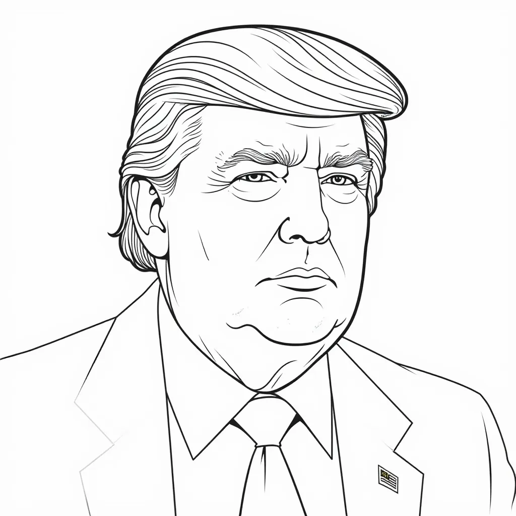 United States trump صفحات التلوين