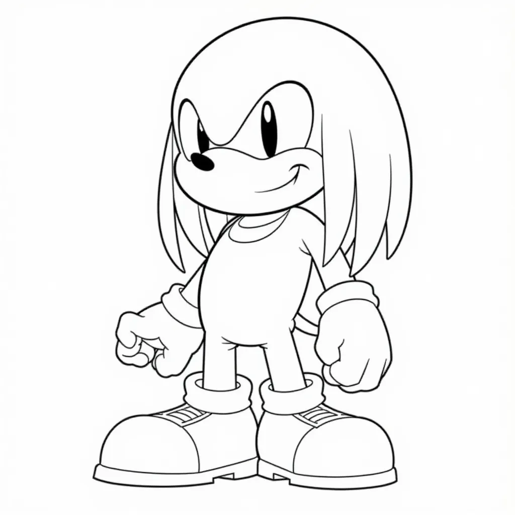 knuckles  صفحات التلوين