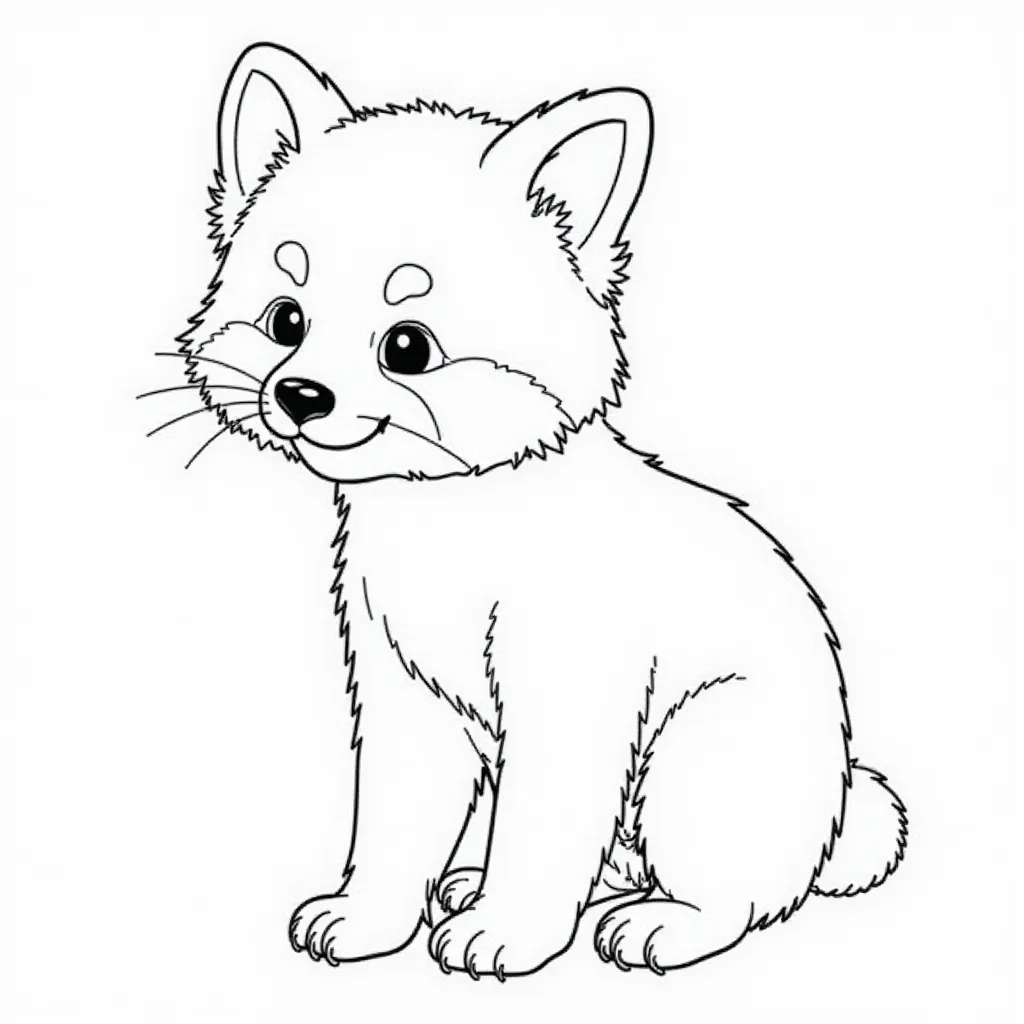red panda  صفحات التلوين
