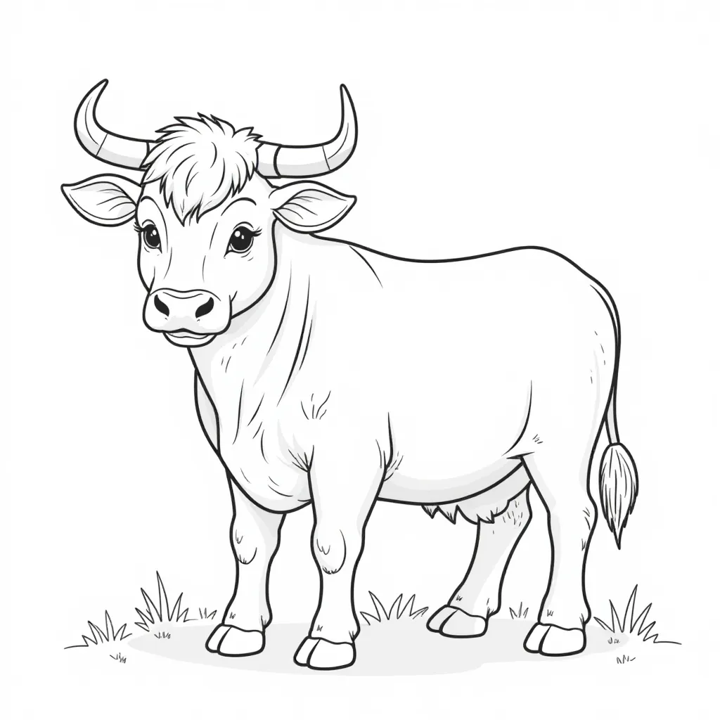 highland cow  صفحات التلوين