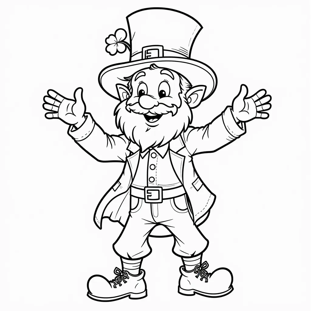 Leprechaun Dancing a Jig صفحات التلوين