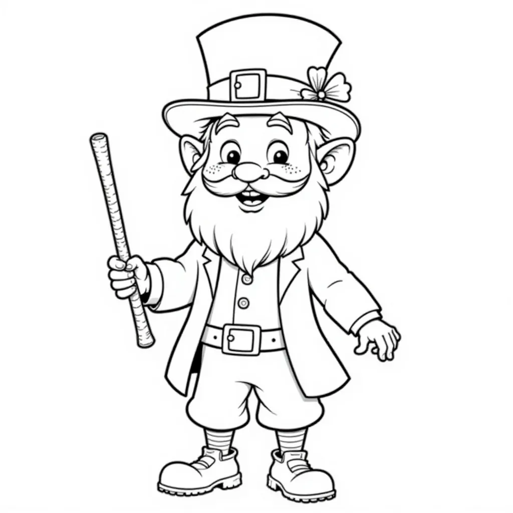 Leprechaun Wearing a Green Suit صفحات التلوين