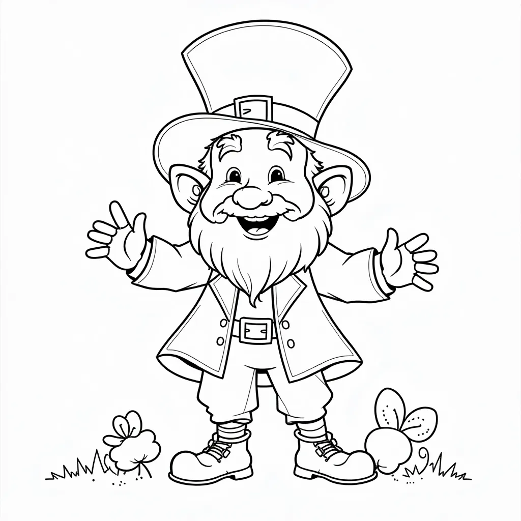 Leprechaun Hiding Gold صفحات التلوين