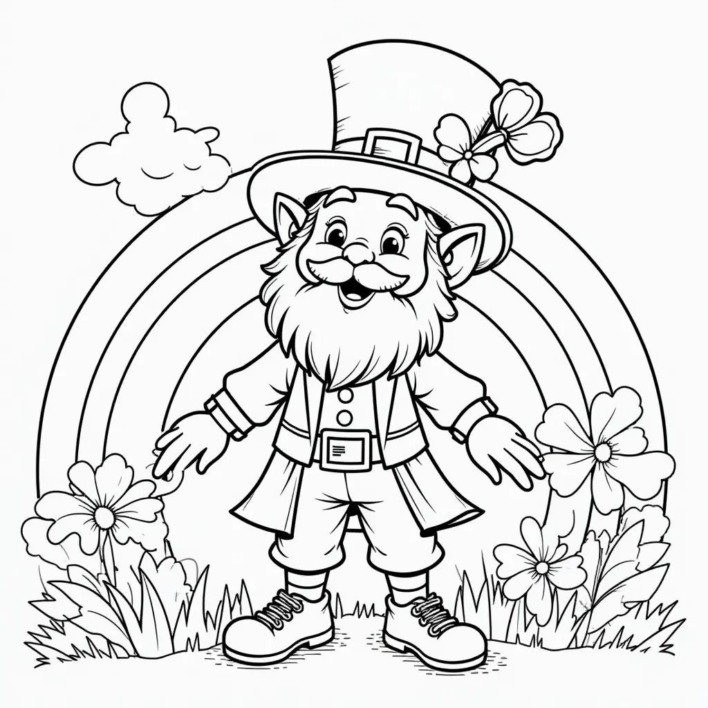 Leprechaun at the End of the Rainbow صفحات التلوين