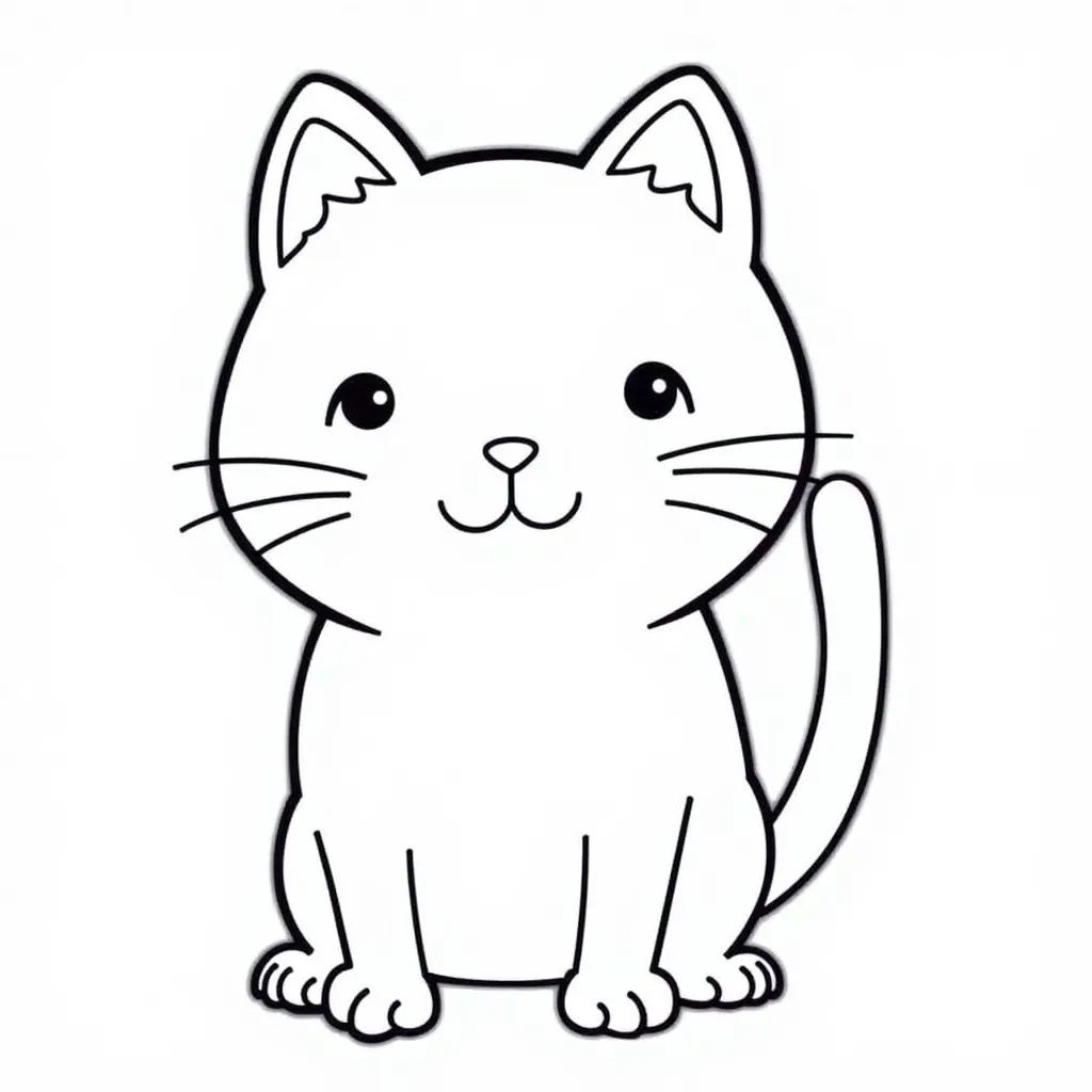 blue cat coloring pages