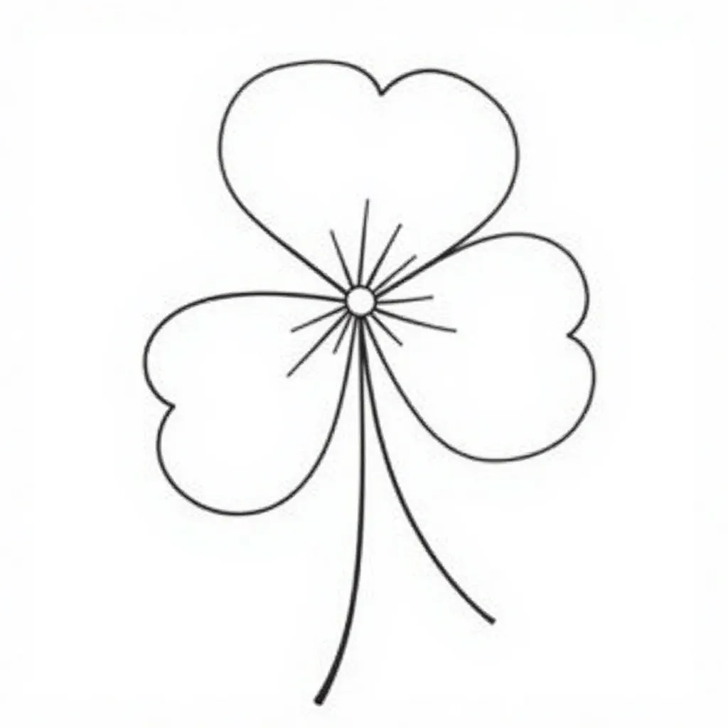 four leaf clover c صفحات التلوين