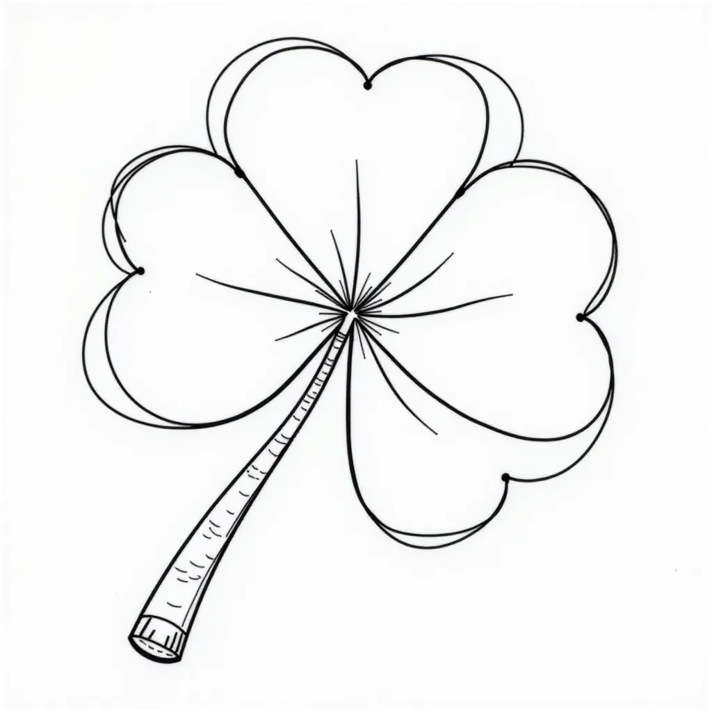 four leaf clover صفحات التلوين
