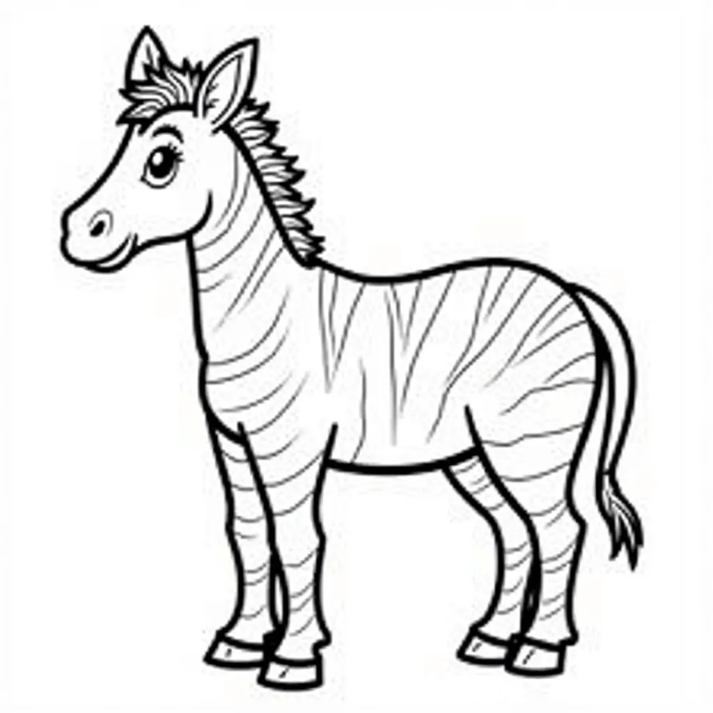 A naked curvy zebra  coloring pages