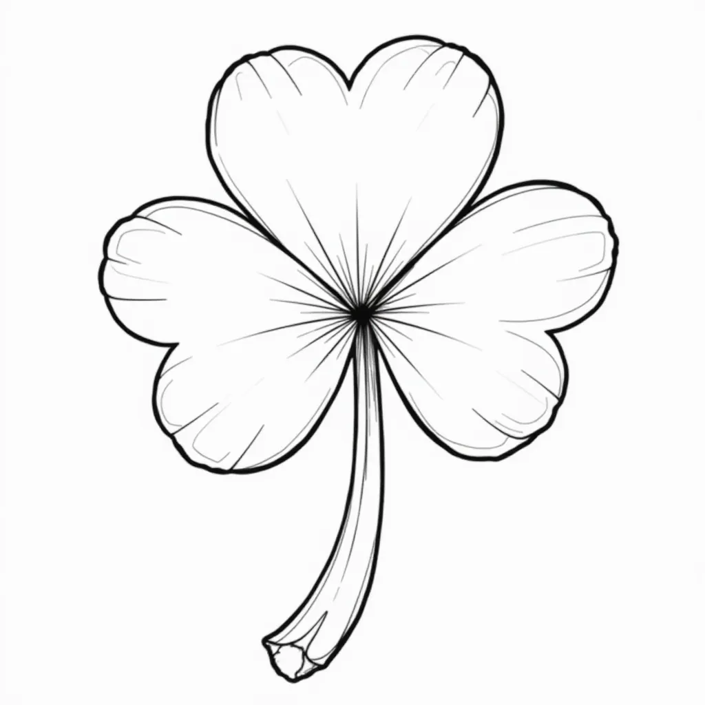 four leaf clover  صفحات التلوين