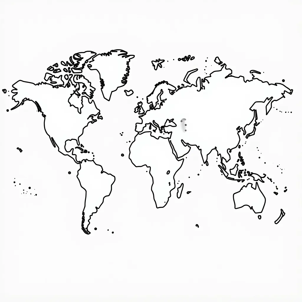 world map  صفحات التلوين