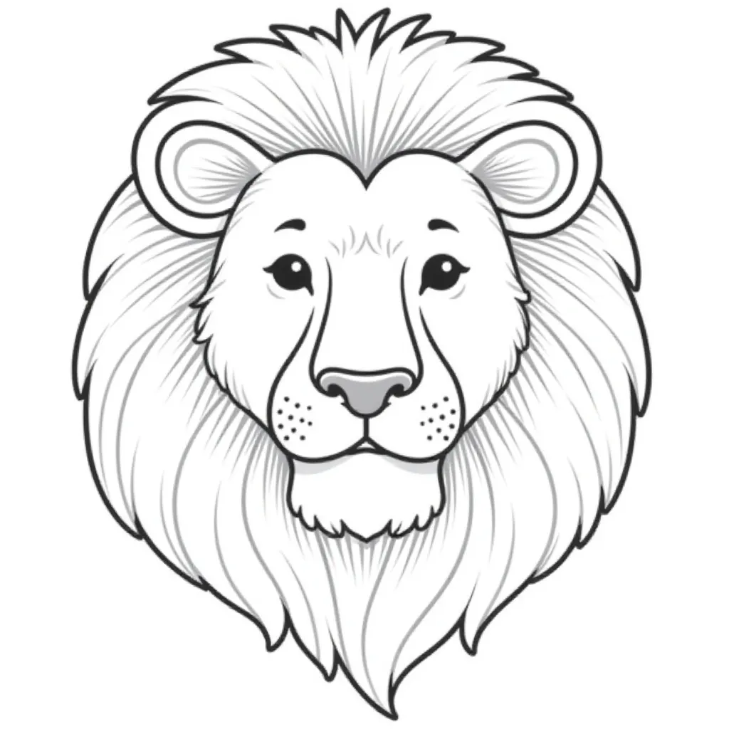 ghost lion Head صفحات التلوين