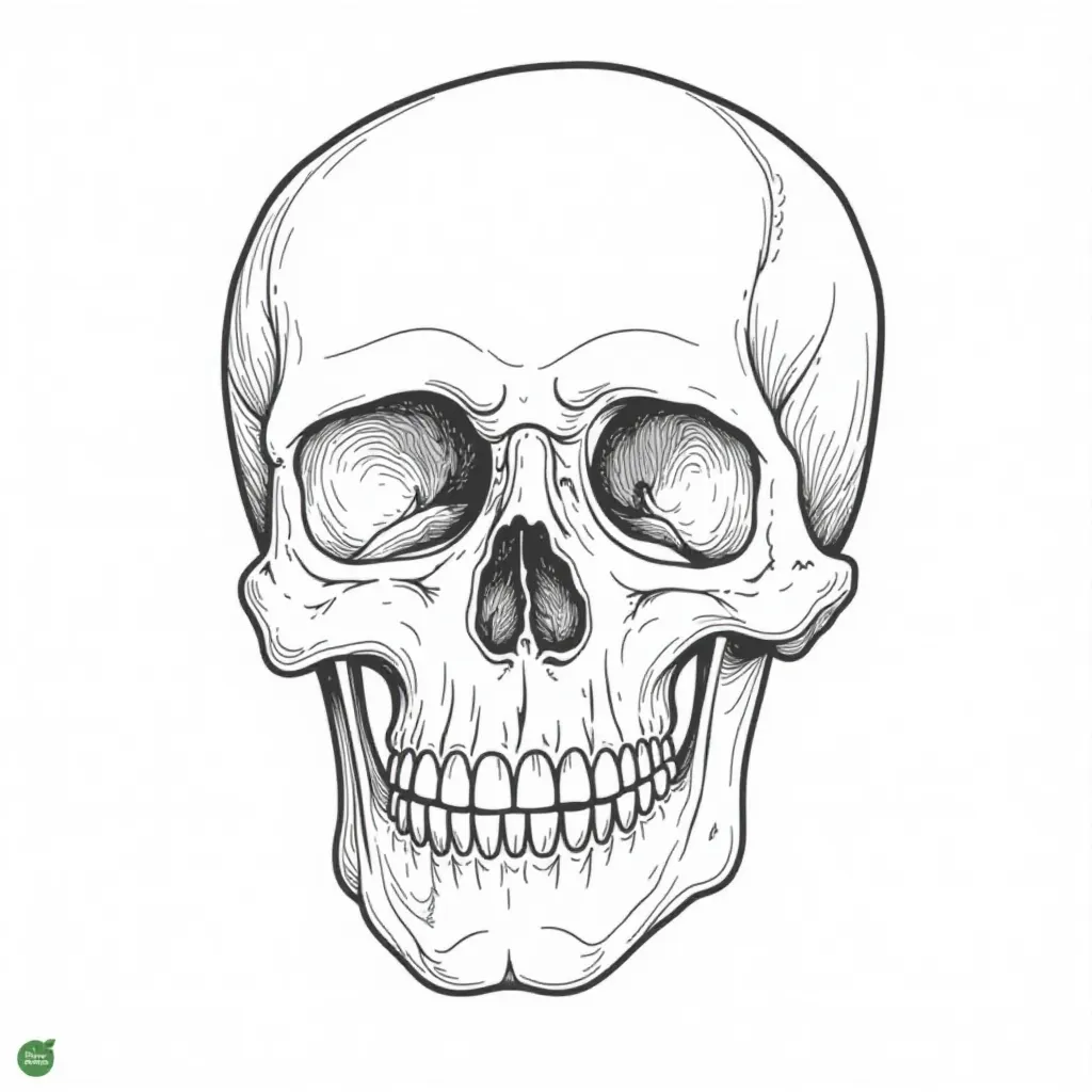 Skull arm simple صفحات التلوين